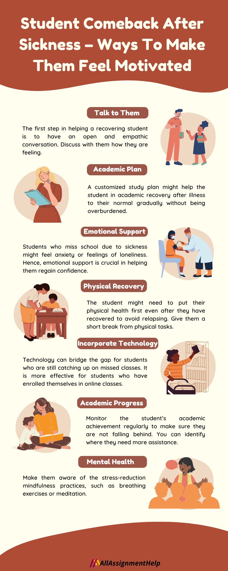 student comeback after sickness