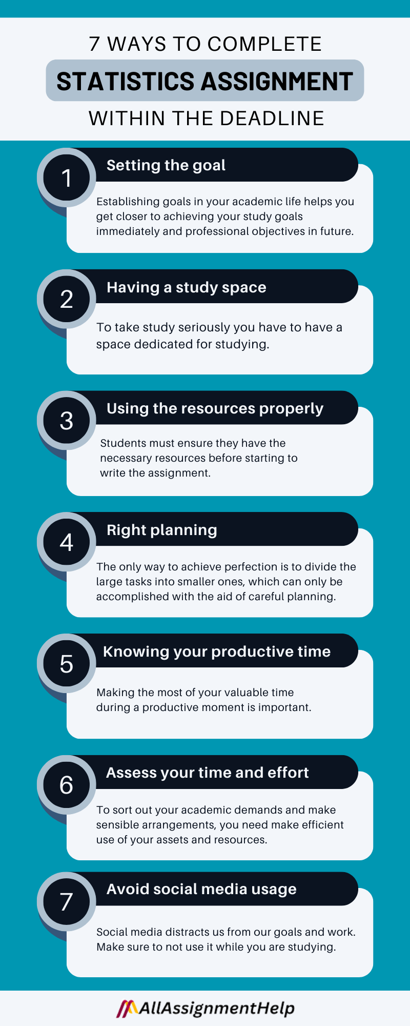 ways to complete statistics assignment within the deadline